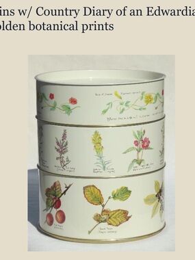 Webb & Bower Ltd. 3-tier stacking Metal cookie Tins RARE FIND